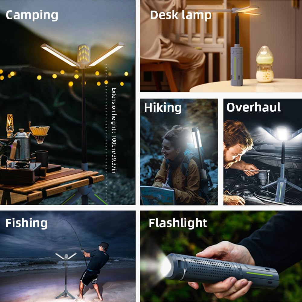 Adjustable Tripod Camping Work Light